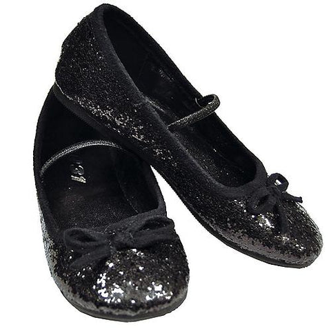 Girl's Glitter Flat Ballet Shoe | Horror-Shop.com