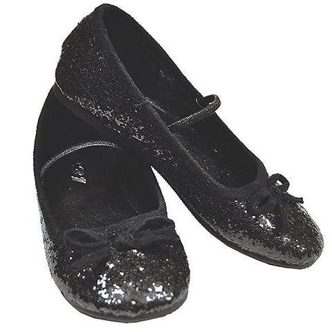 Girl's Glitter Flat Ballet Shoe | Horror-Shop.com