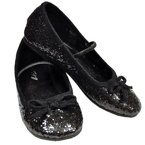 Girl's Glitter Flat Ballet Shoe | Horror-Shop.com