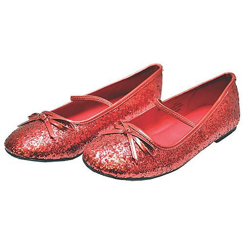 Girl's Glitter Flat Ballet Shoe | Horror-Shop.com