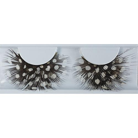 Eyelash Feather Dot Black/White