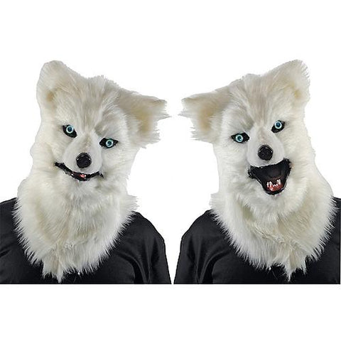 Animated Animal White Wolf Mask