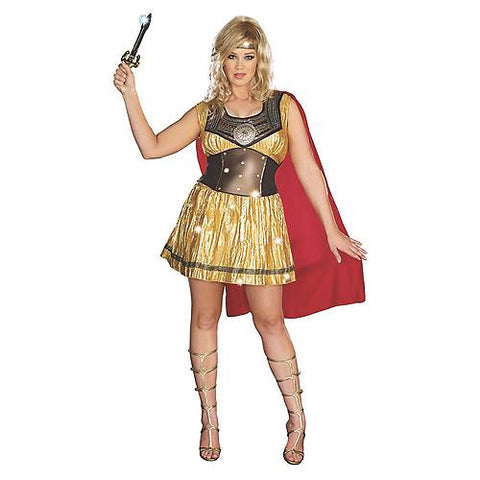 Women's Plus Size Golden Gladiator Costume