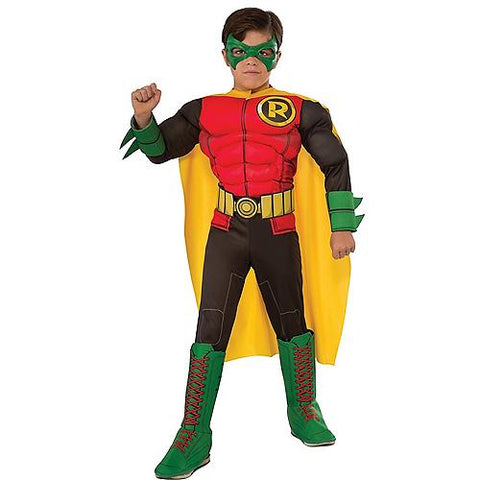 Boy's Deluxe Photo-Real Muscle Chest Robin Costume