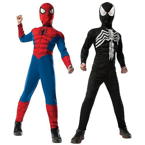 Boy's 2 in 1 Reversible Muscle Chest Spider-Man Costume