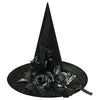 Witch Hat with Bone Skull 