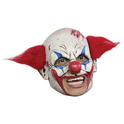 Deluxe Clown Chinless Mask with Red Hair