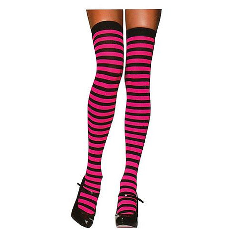 Nylon Striped Thigh-High Stockings | Horror-Shop.com