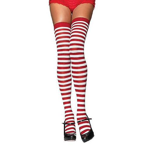 Nylon Striped Thigh-High Stockings | Horror-Shop.com