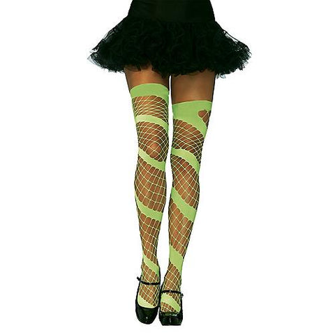 Neon Diamond Net Thigh-Highs | Horror-Shop.com