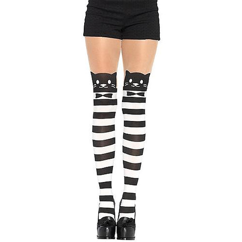 Opaque Fancy Cat Striped Pantyhose