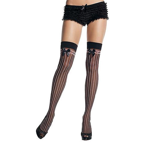 Thigh-Highs with Vertical Stripes