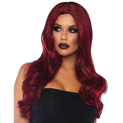 Long Burgundy Wavy Wig