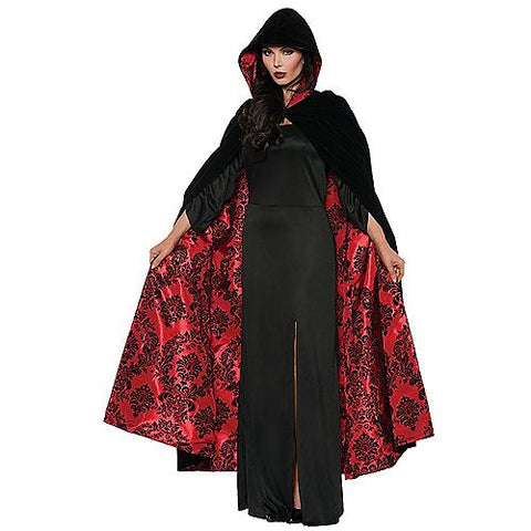 Deluxe Velvet & Satin Flocked Cape