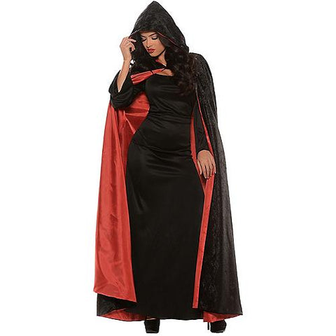 Hooded Velvet Cape With Lining