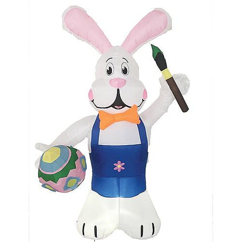 7' Inflatable Bunny with Brush Egg